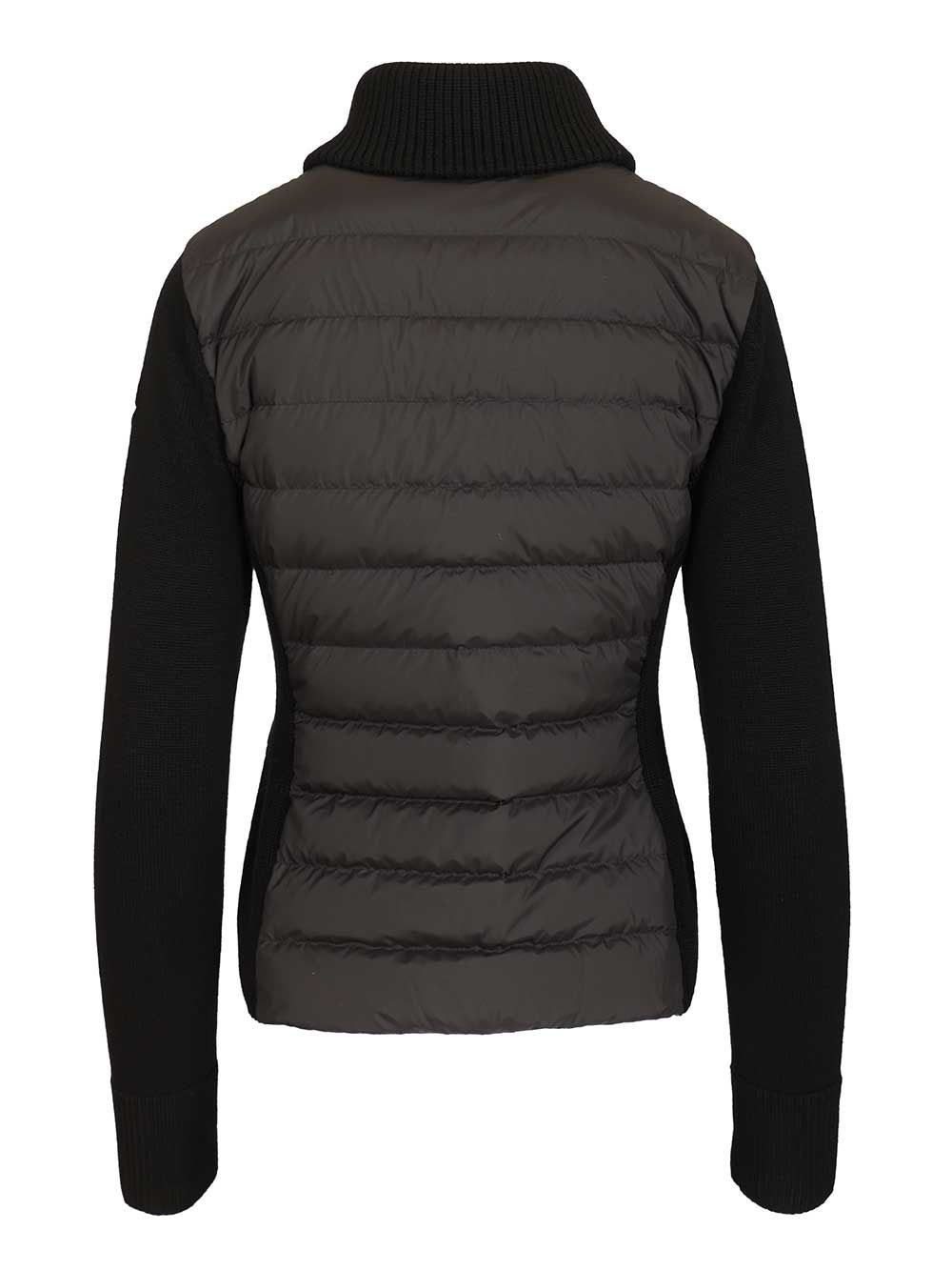 Moncler Padded Cardigan Knitwear - Black | 0eef3e0d833e21867c00a5143c327a7a3ee6ec0a
