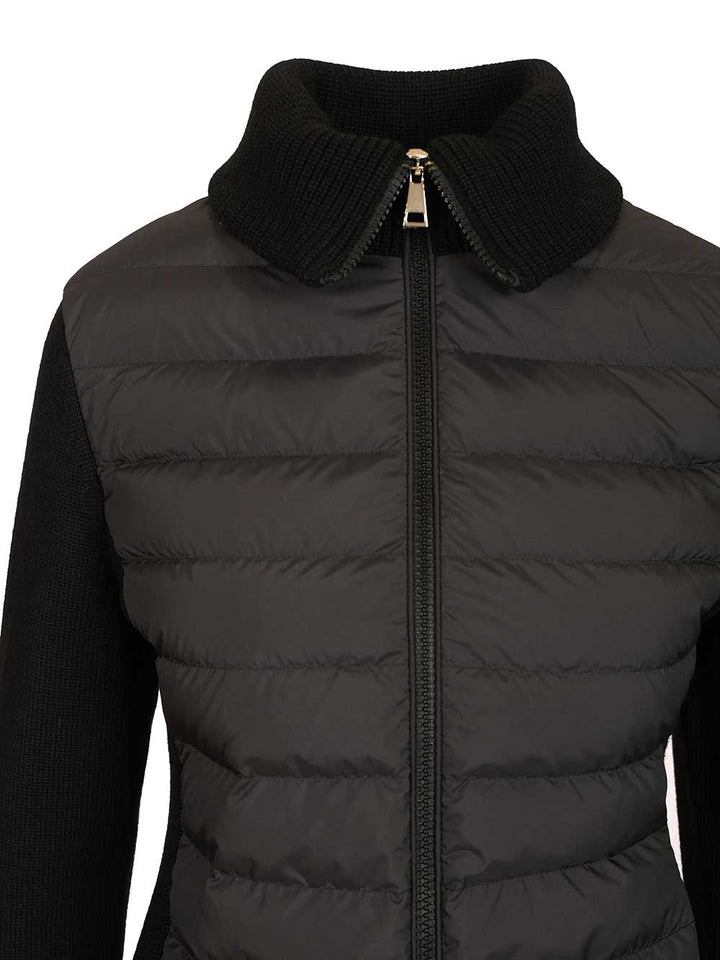 Moncler Padded Cardigan Knitwear - Black | 08c99d6eb31f73196c3d8939d00457b49f628f03