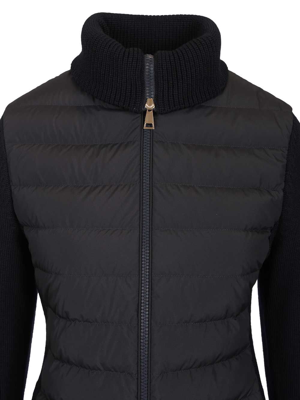 Moncler Padded Cardigan Knitwear - Blue | 72443da33c21795426148ec2c2df6dae428dbe58