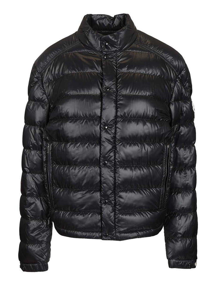 Moncler Selves Short Down Jacket Coats - Blue | d5096b0d2f188191031f1744833e2ee1e2b0cb17