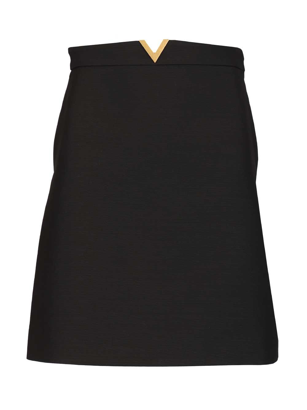 Valentino Garavani Crepe Miniskirt Skirts - Black | 01920ea890f2b50b5c459821762c847b32ef1573