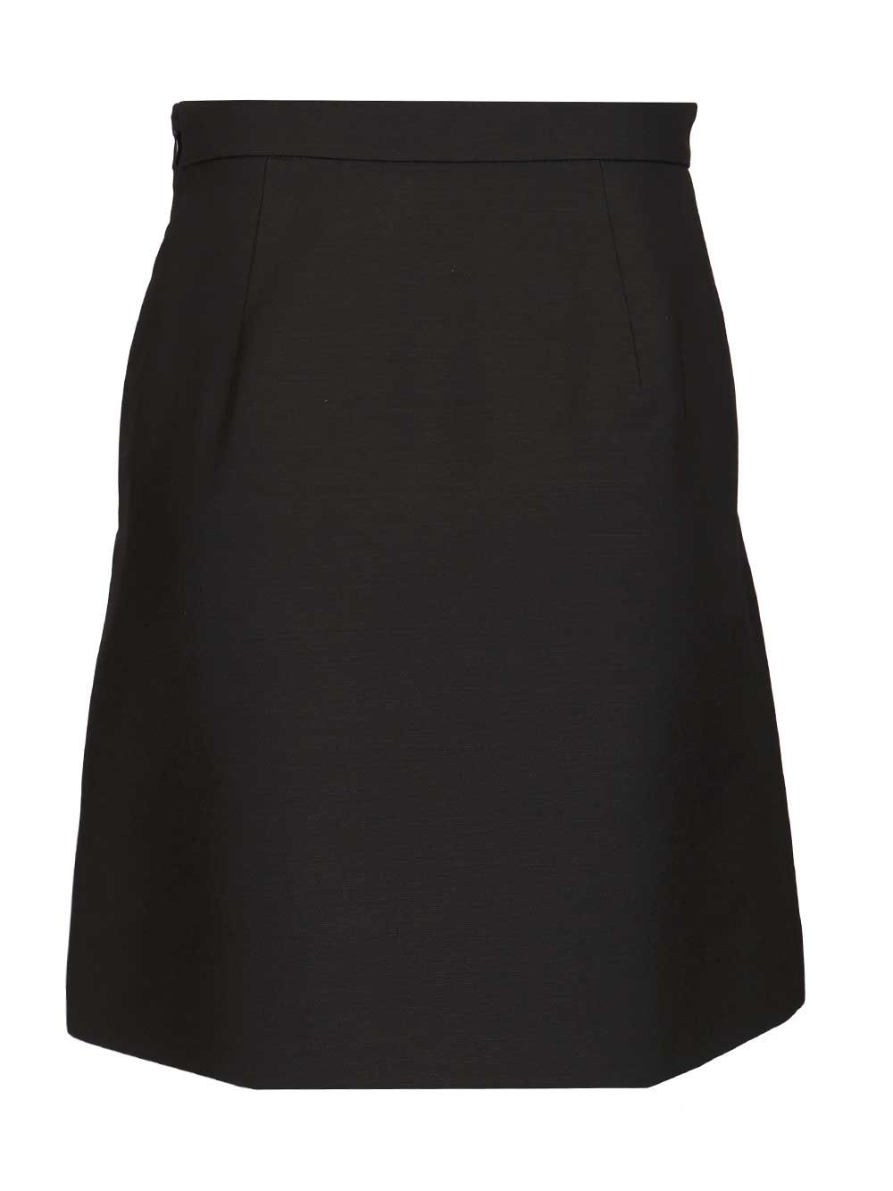Valentino Garavani Crepe Miniskirt Skirts - Black | 6d333a8b7af48d832bd3c8d465eec0a433c8e0c1