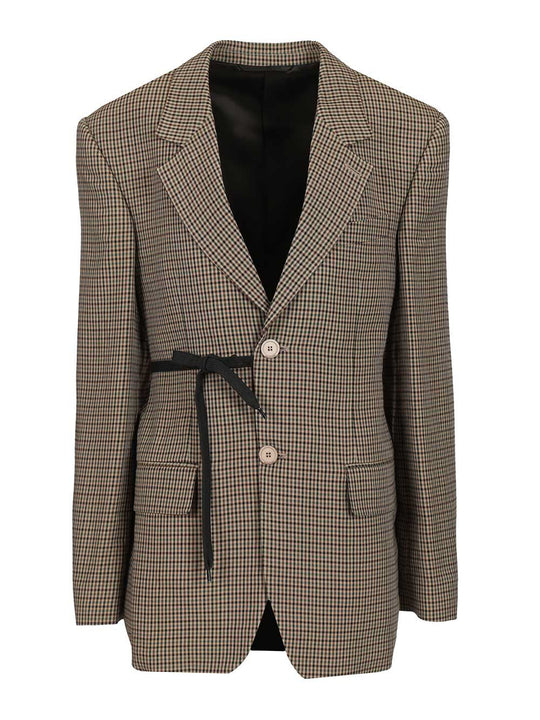 Tailored Wrap Jacket Jackets Brown