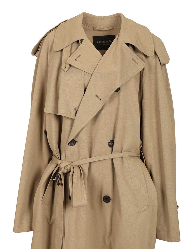 Balenciaga Cropped Trench Coat Coats - Beige | 5cfcc6bb1bd969ec6e87049cbd67af6bc0d38530