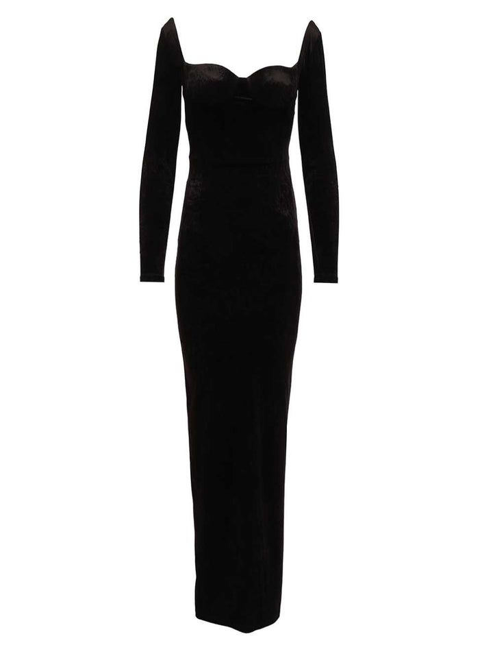 Balenciaga Off-The-Shoulder Maxi Dress Dresses - Black | 6dd15930456ef9757dfdc684aca37f3d41a427f5