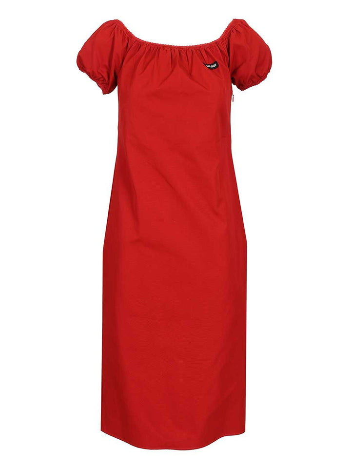 Miu Miu Cotton Midi Dress Dresses - Red | 4ebb718e7e1bba6c7618a6195d39e207de08bf51