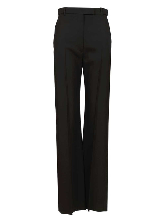 Tailored Straight-Leg Trousers Black