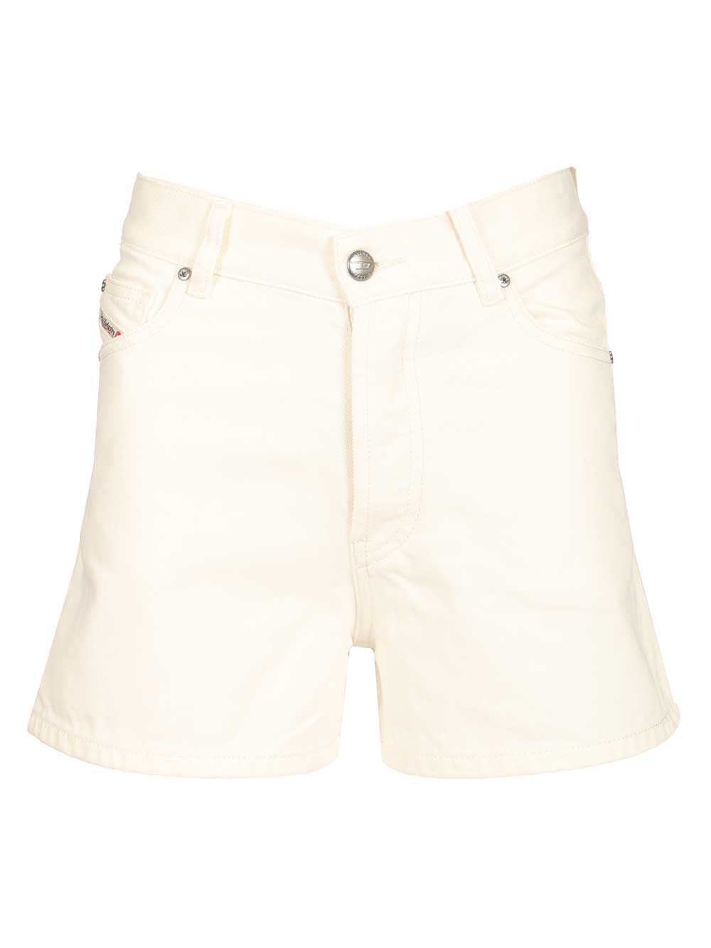 Diesel White Cotton Denim Shorts Trousers - White | f045f08c5547e6963c6c398384ab03533a6ec812