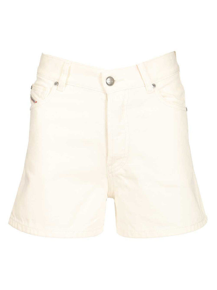 Diesel White Cotton Denim Shorts Trousers - White | f045f08c5547e6963c6c398384ab03533a6ec812