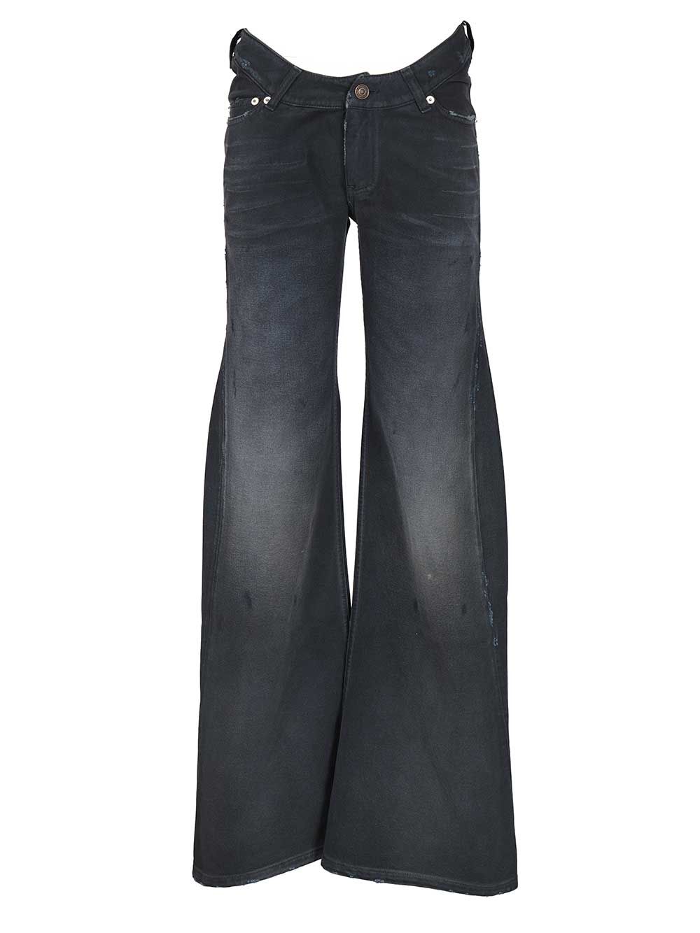 Balenciaga Curved Waist Pants Jeans - Blue | 7e879c5e984aad8c2b7e516680de1e1005db5dd6