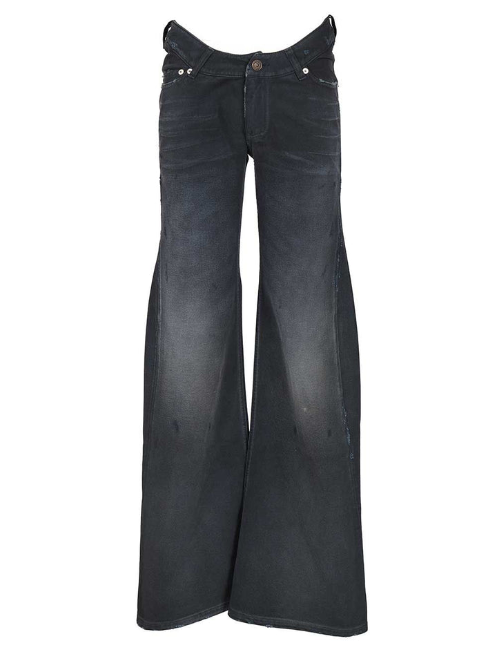 Balenciaga Curved Waist Pants Jeans - Blue | 7e879c5e984aad8c2b7e516680de1e1005db5dd6