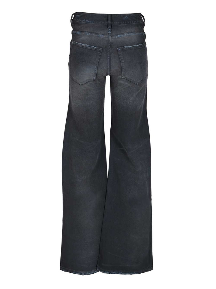 Balenciaga Curved Waist Pants Jeans - Blue | 02fe7e47bb7f81b143d312fdbb6df584a5802d5b