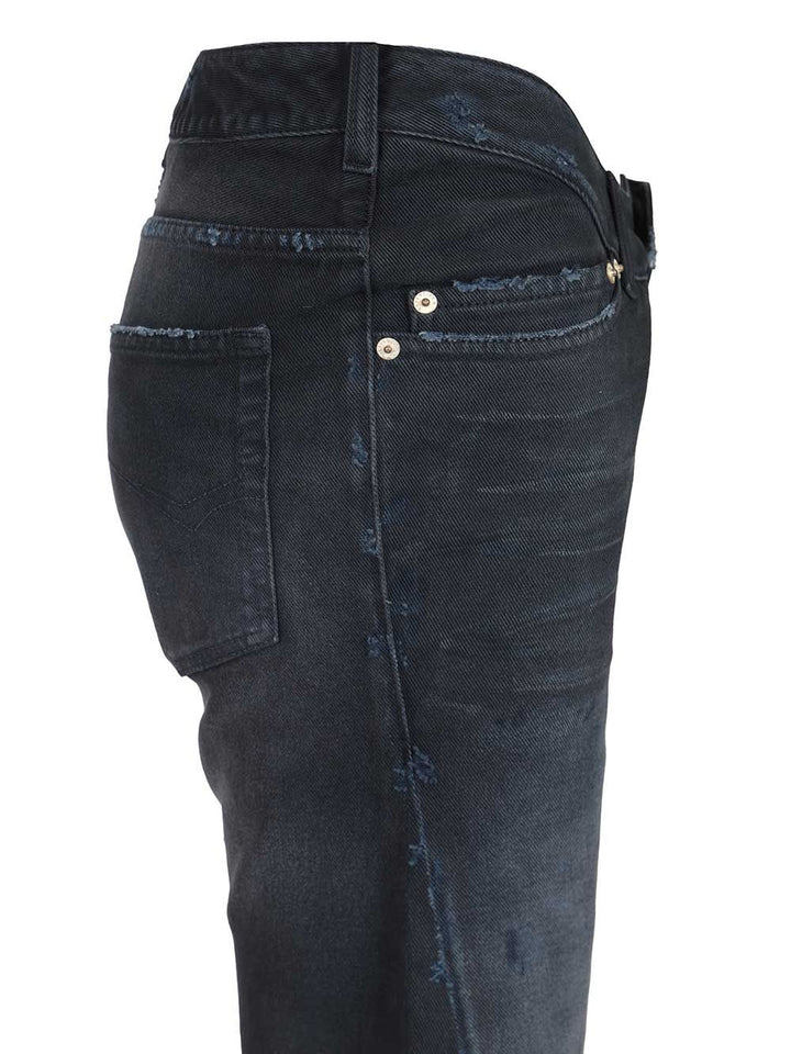 Balenciaga Curved Waist Pants Jeans - Blue | 000fdc181b3aea6e549bd8e81002fb2a8a477af1