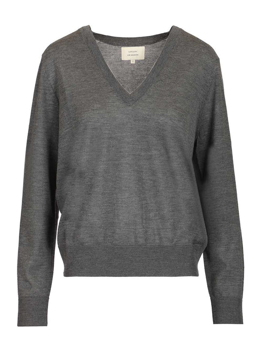 Julio Lds 01 V-Neck Sweater Knitwear Grey