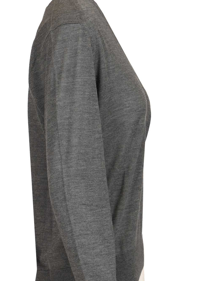 Loulou De Saison Julio Lds 01 V-Neck Sweater Knitwear - Grey | 84c3ecc7dc5a17dc240642465905410cf757aca4