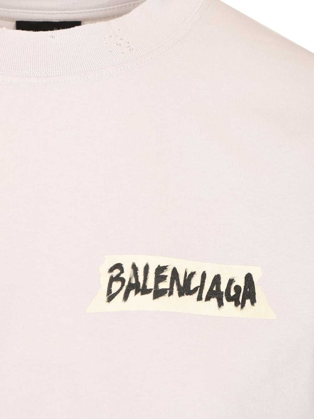 Balenciaga Masking Tape T-Shirt - White | b39c2ba943ae3e30819261b83364054a2ec975d5