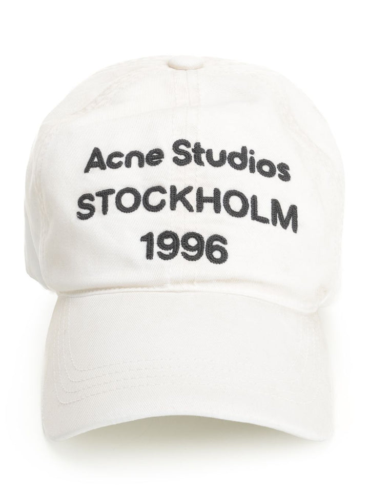 Acne Studios Baseball Cap With Embroidered Logo Hats - White | bf5f4134567942f9140d636ca79151f2b8fd6b94