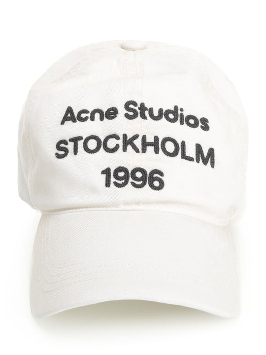 Baseball Cap With Embroidered Logo Hats White