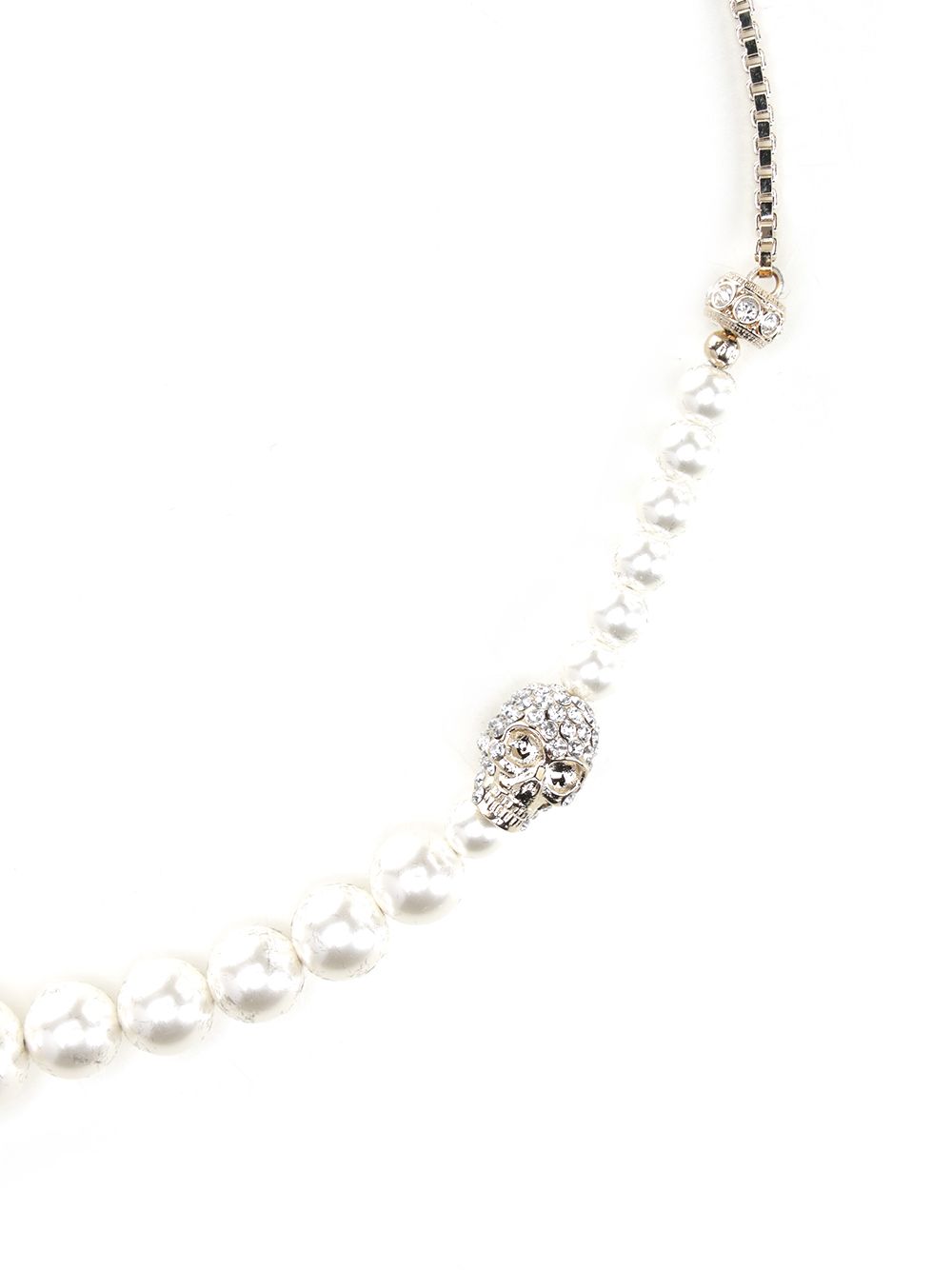 Mcqueen Skull Necklace With Pearls Jewelry - Silver | 9ab62bc2de4ec43a9896894032dbd12328c9c5b3