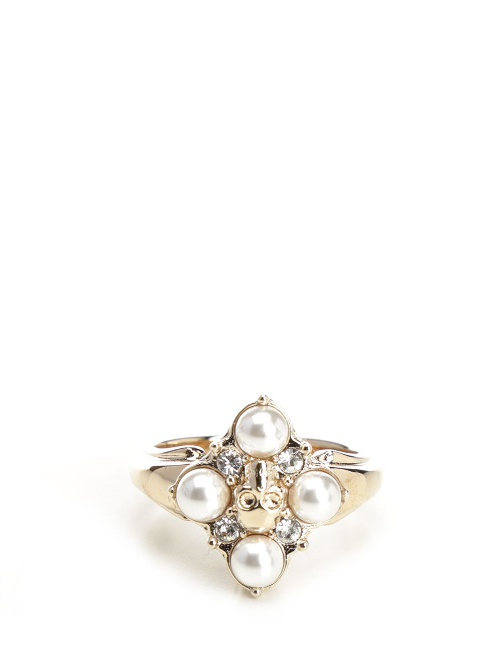 Mcqueen Skull Ring With Pearls Jewelry - Gold | de1ded5fa44aa4975d8433bf48eba48985ed9ba0