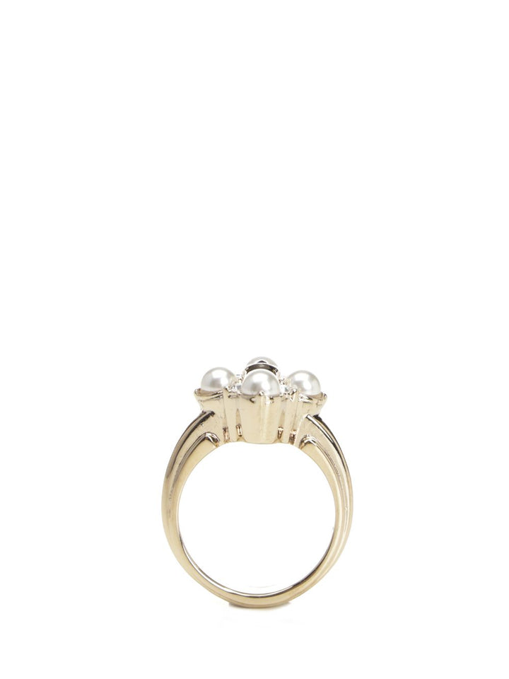Mcqueen Skull Ring With Pearls Jewelry - Gold | 161c8dc14f148d59201f38f67b0b64e441229b21