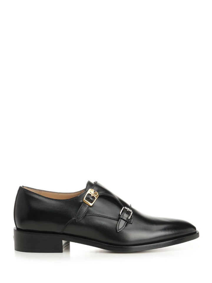 Valentino Garavani Double Monk Strap Pas Des Dieux Loafers - Black | d736a569b18d9d875ee027b9564678c4f9247772