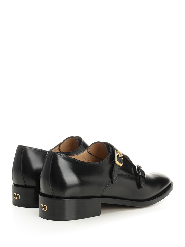 Valentino Garavani Double Monk Strap Pas Des Dieux Loafers - Black | cdd24e407f981d09a01487c0ea2ecbf2c8b93746