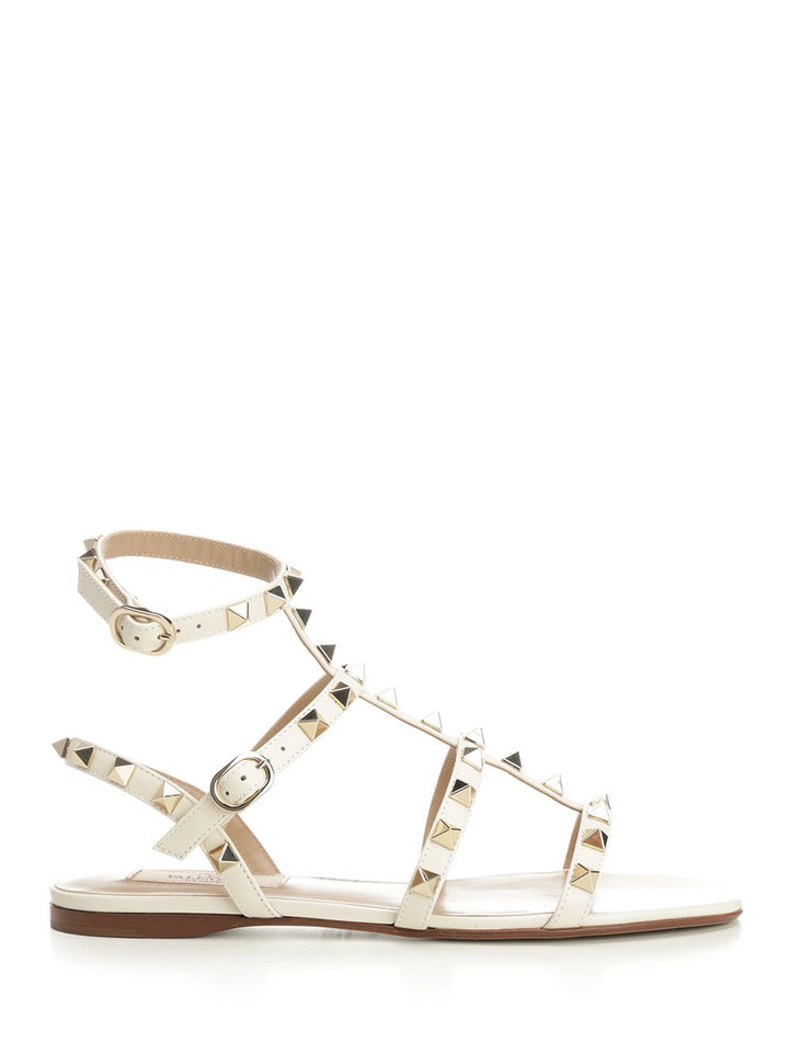 Valentino Garavani Rockstud Low Sandal Scarpe basse - White | ae68599bfa23747ba45992d0897d32ab43c3b994