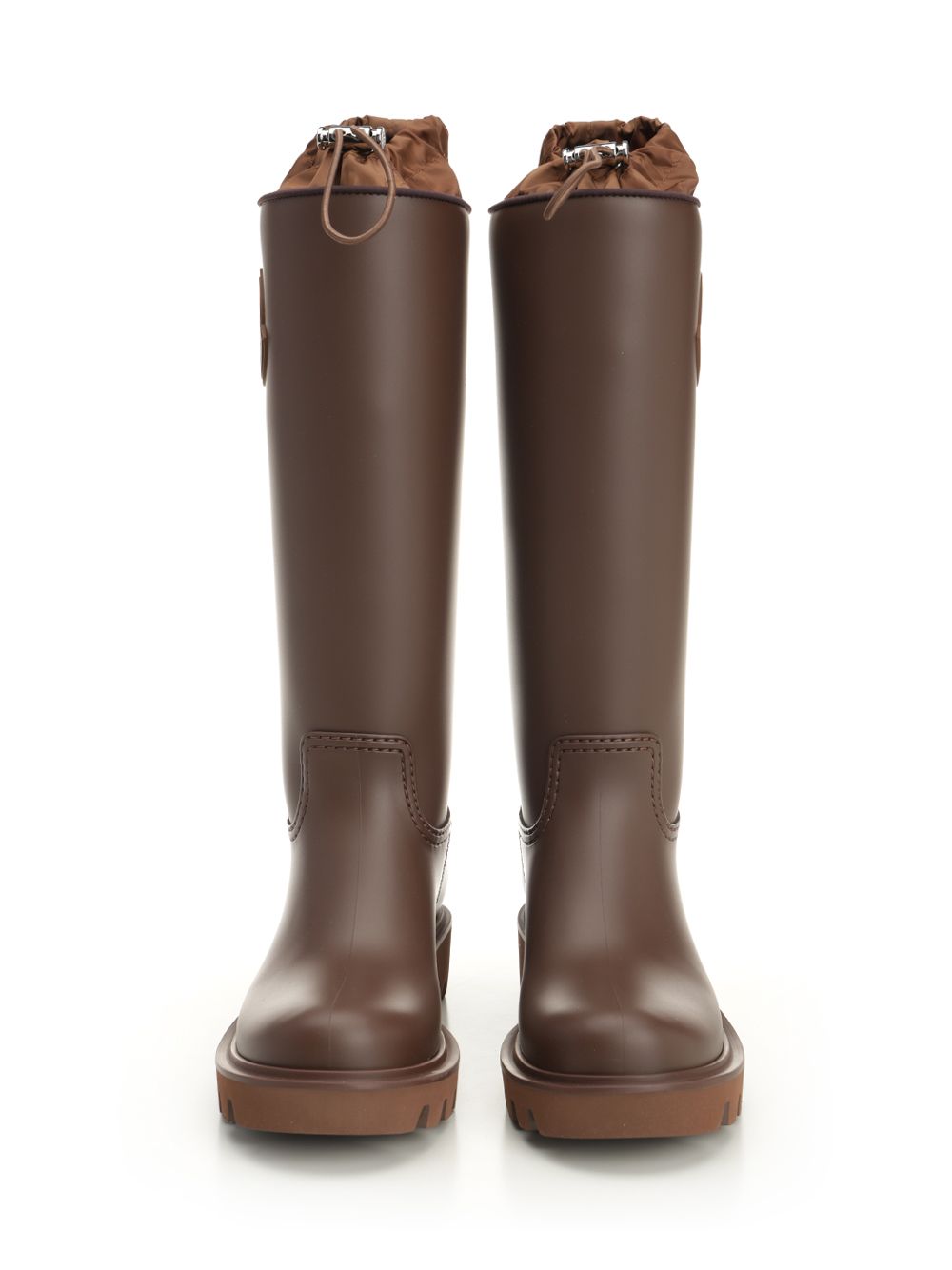 Moncler Kickstream High Rain Boots - Brown | d88b8e778ed4f0bd1aa8e31a4665e93ef6ea1d87