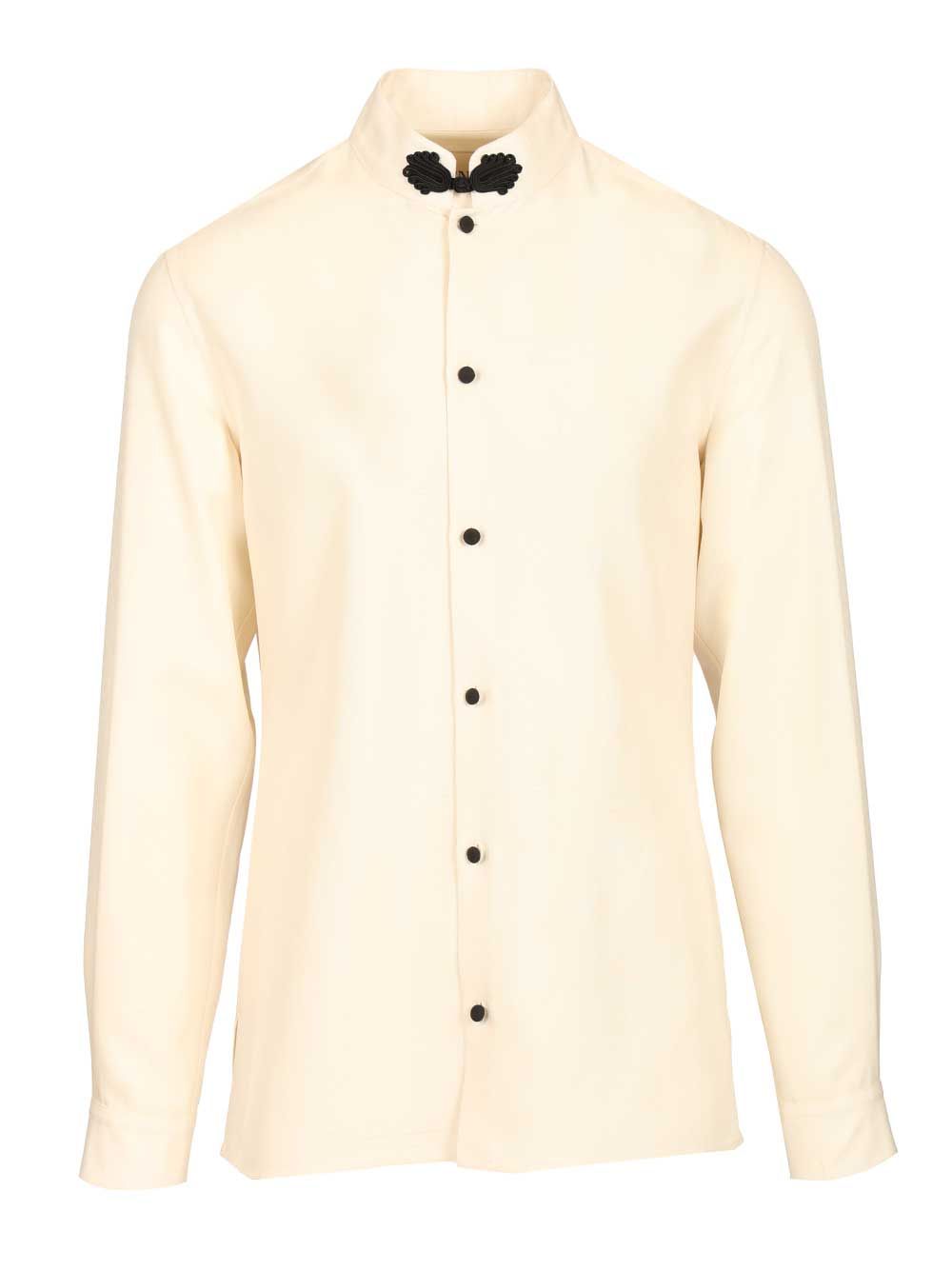 Valentino Garavani Silk Shantung Shirt Shirts - Beige | ed6af0aa55b5dde539b75d72911d489848084fb3