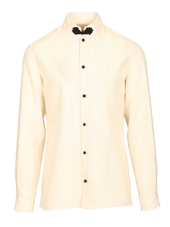 Valentino Garavani Silk Shantung Shirt Shirts - Beige | ed6af0aa55b5dde539b75d72911d489848084fb3