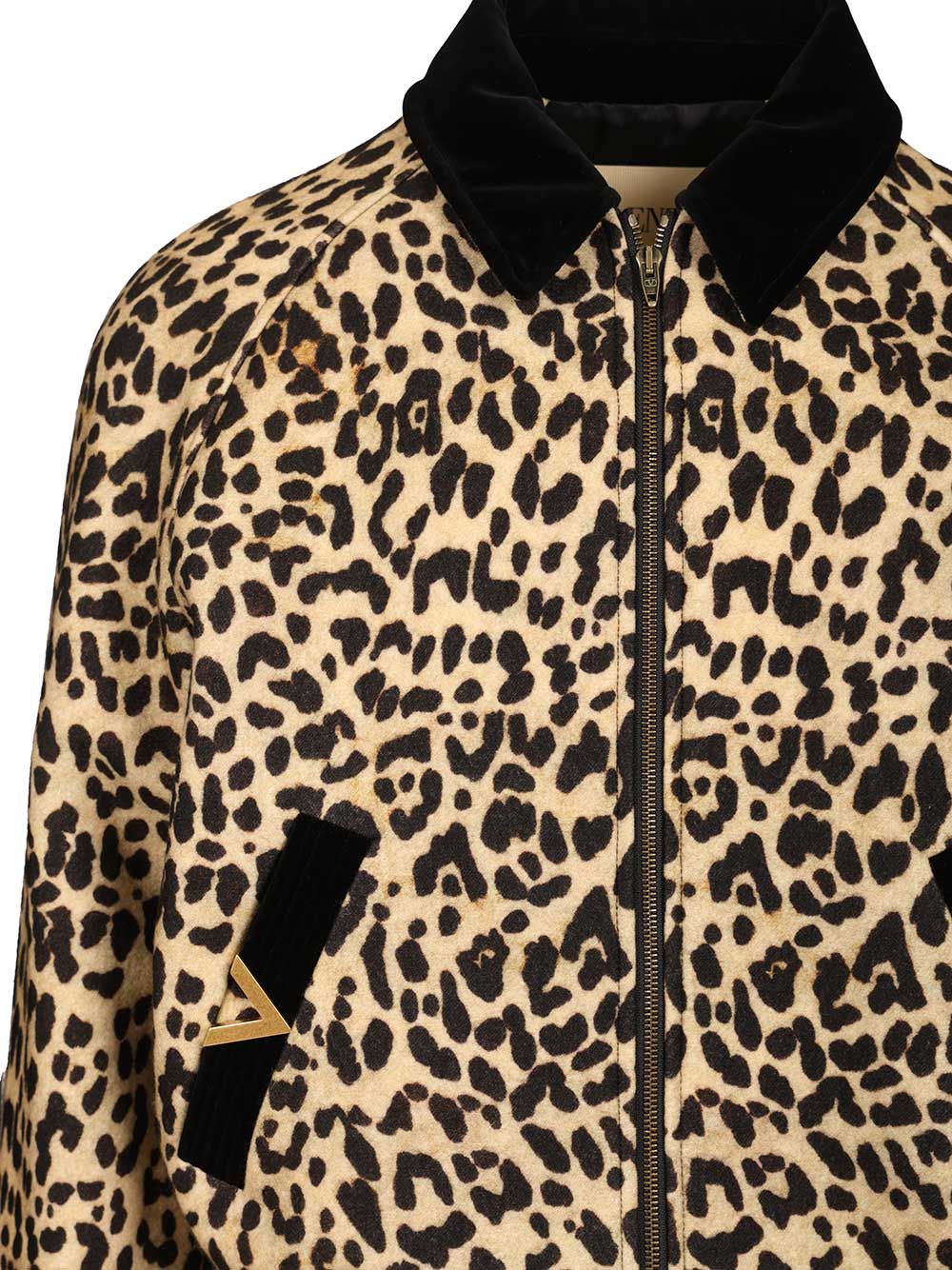 Valentino Garavani Valentino Wool Bomber Jacket Jackets - Animalier | 0d5c7e7bf89cef47e503489c83bb61a102c48cb9