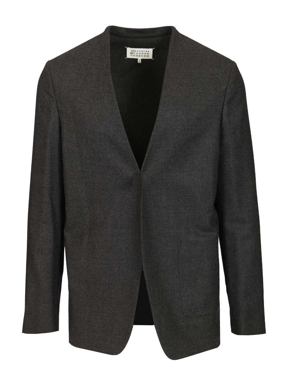 Maison Margiela Minimal Wool Jacket Jackets - Grey | dcabdc966e7025fe5ff9bc25acd0f3e64b7fad6b
