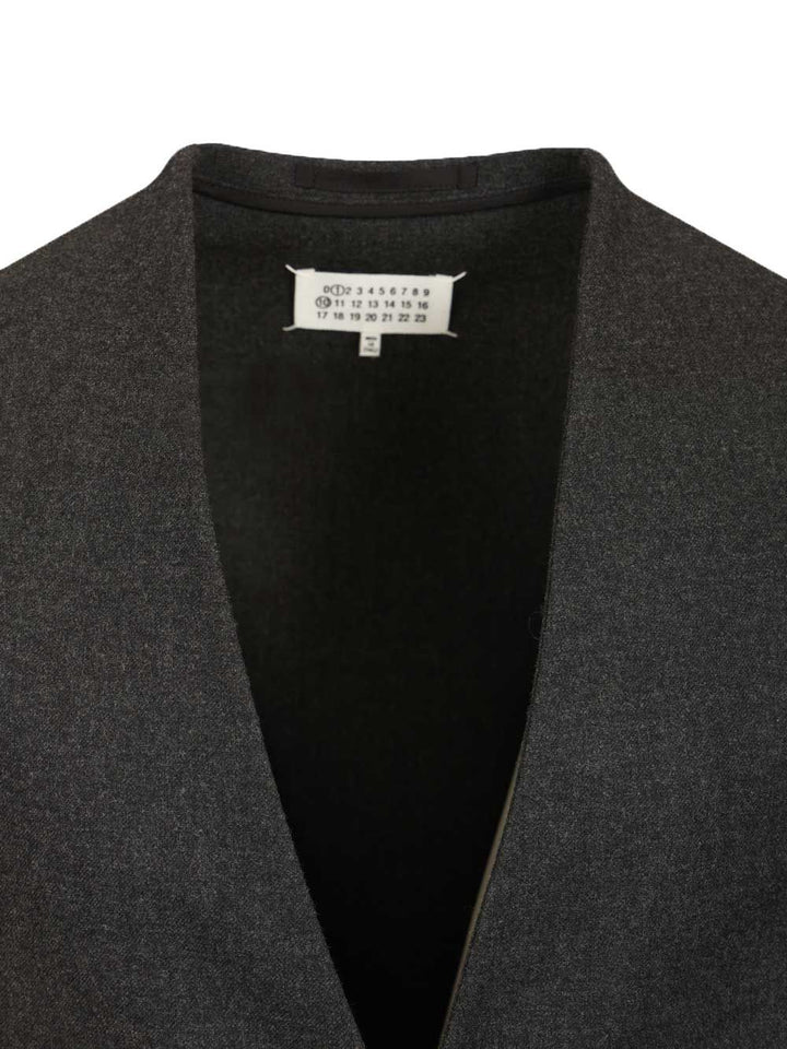 Maison Margiela Minimal Wool Jacket Jackets - Grey | 8c1836dd708556e2d156151c44640acec29518cc