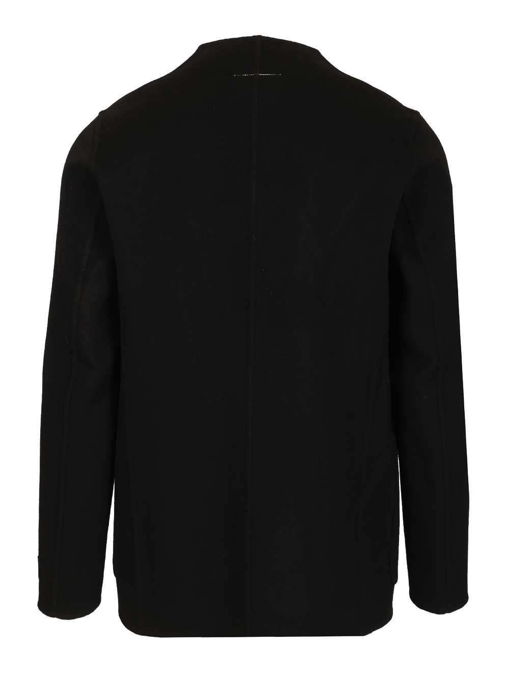Mm6 Maison Margiela Single-Breasted Wool Jacket Jackets - Black | 34e7c47053a2008f595b781bac2576ca4a582358