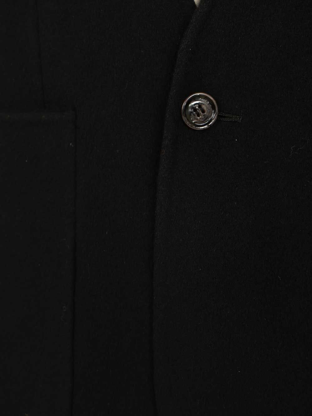 Mm6 Maison Margiela Single-Breasted Wool Jacket Jackets - Black | 63fe2408833b8a426f708c78258377c5ef8e5533