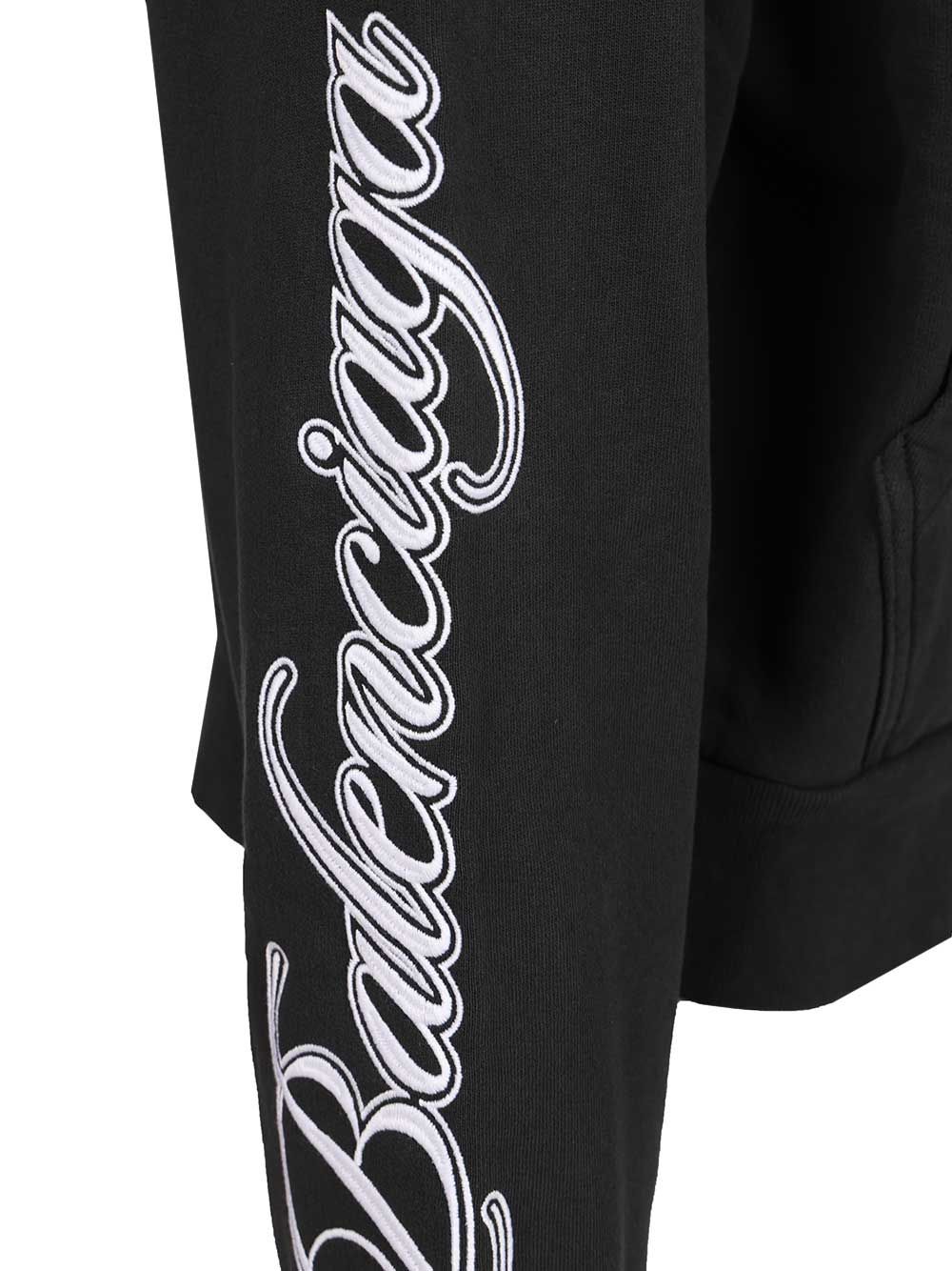 Balenciaga Cursive Oversized Hoodie Sweatshirts - Black | 48016bd5fc8109ff6b5c105df9d5da75ad8f2cac
