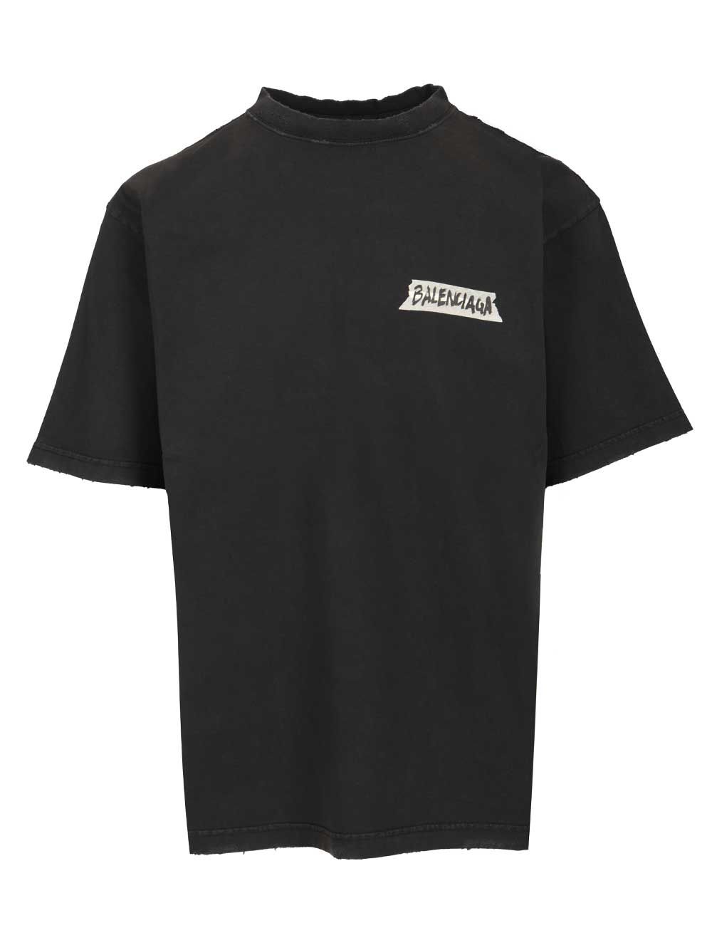 Balenciaga Masking Tape T-Shirt - Black | b2ed597b420c43a89f44b591ecf6af7b6ac7f309