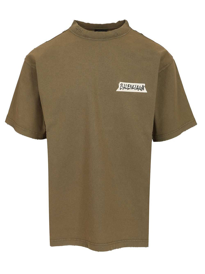 Balenciaga Masking Tape T-Shirt - Green | 3e3e431014073bdabd86bb46fe1e4923df56eed5
