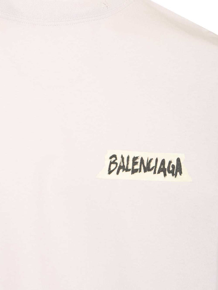 Balenciaga Masking Tape T-Shirt - White | 63ddabfe58f082d1ab58710488a85d4885bfd8c8
