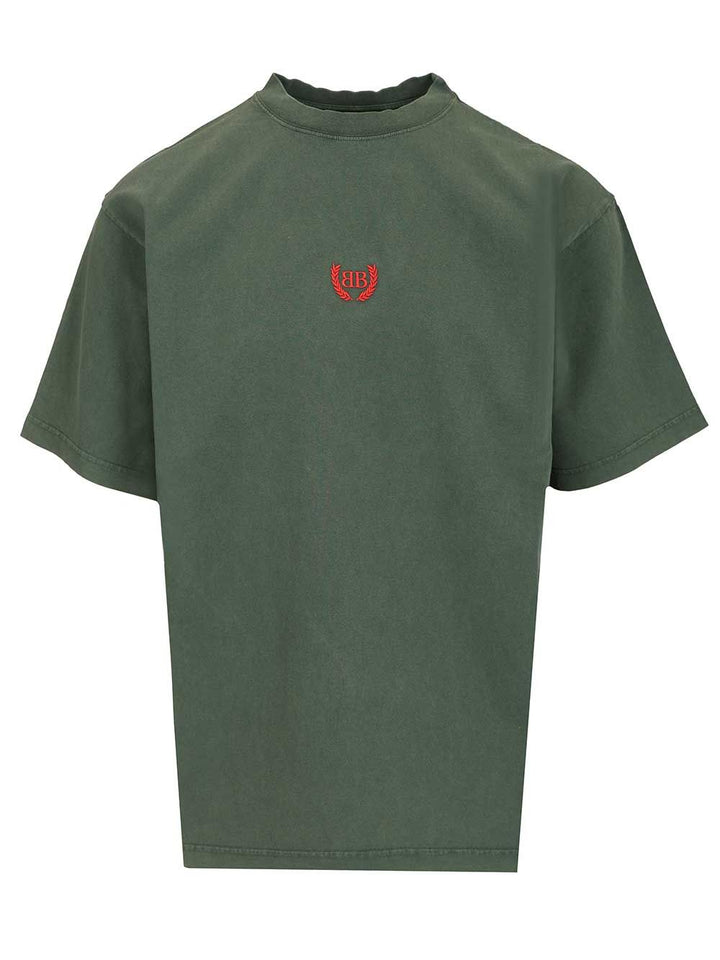 Balenciaga Laurel T-Shirt - Green | 6357b643f48e59fc829f1b6bb96efb0a00ac73aa