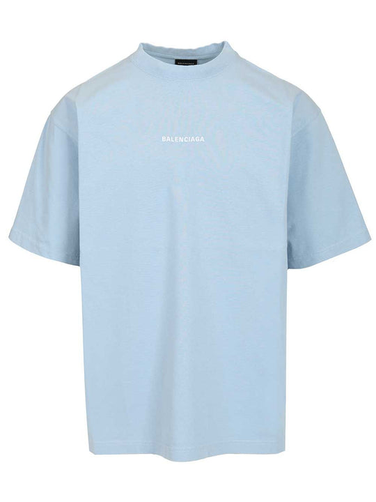 With Writing T-Shirt Light Blue