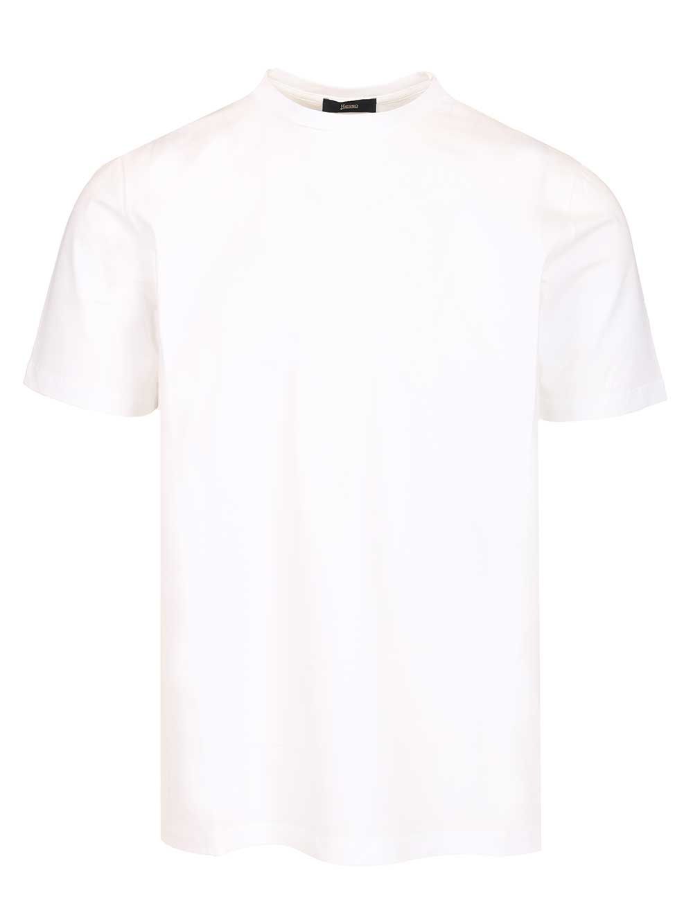 Herno Crew Neck T-Shirt - White | 43e0590e60f2a393c84accd7fd29bbbebdc0f018