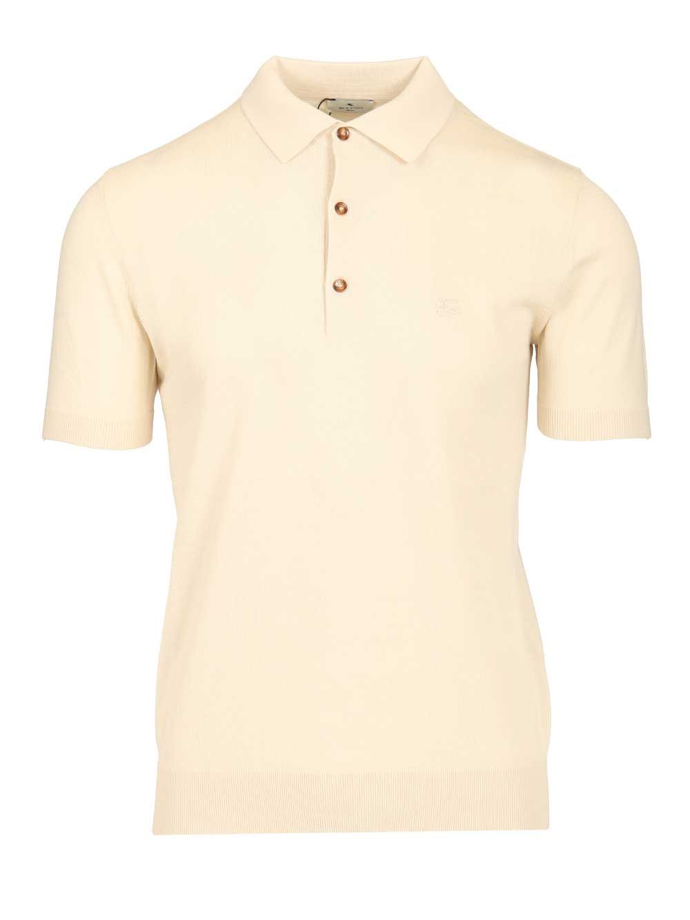 Etro Cotton Knit Polo Shirt Knitwear - White | fec3a721b3daa6b7f37a46d8ea9dd07e15176f97