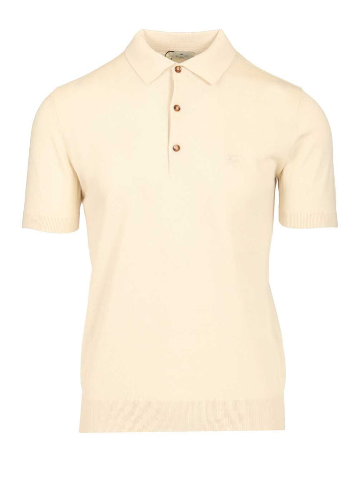 Etro Cotton Knit Polo Shirt Knitwear - White | fec3a721b3daa6b7f37a46d8ea9dd07e15176f97
