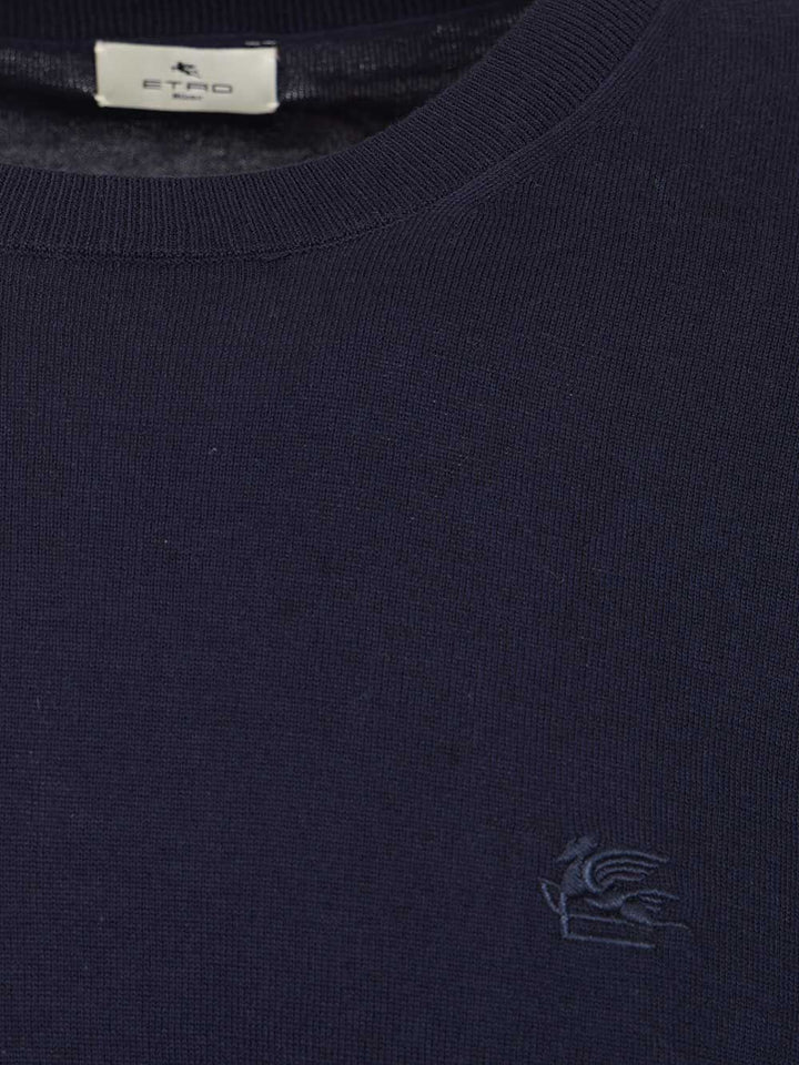Etro Cotton Sweater Knitwear - Blue | 983f80085787d95171a3f0c4a631352dbb929748