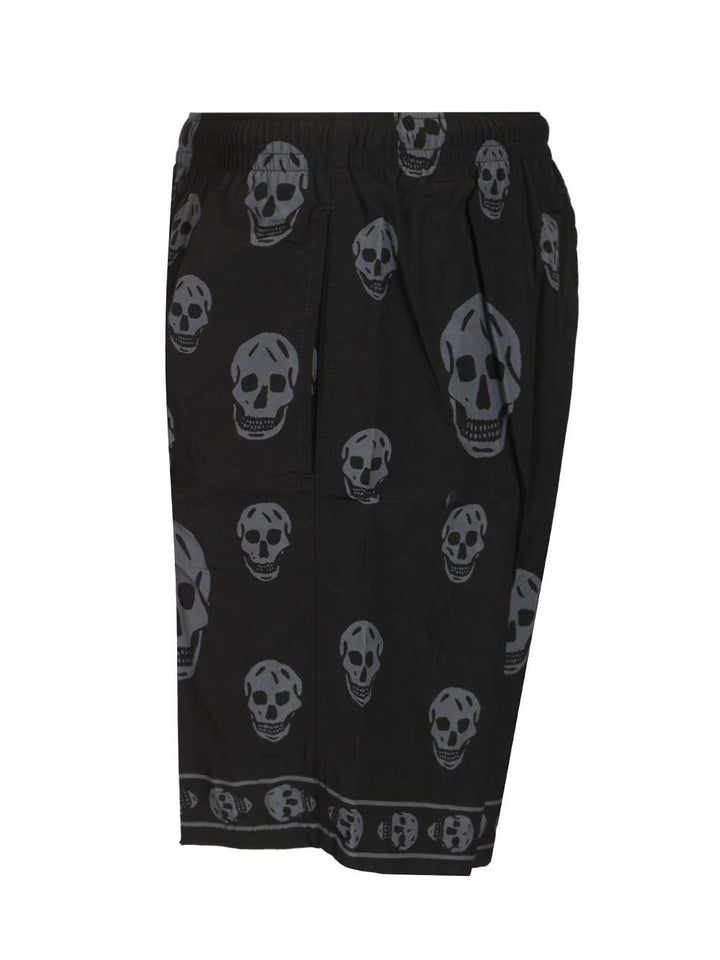 Mcqueen Swim Shorts With Skull Motif Trousers - Black | 4e60923a5577899b2d3300c6b5a6f797143b72ee
