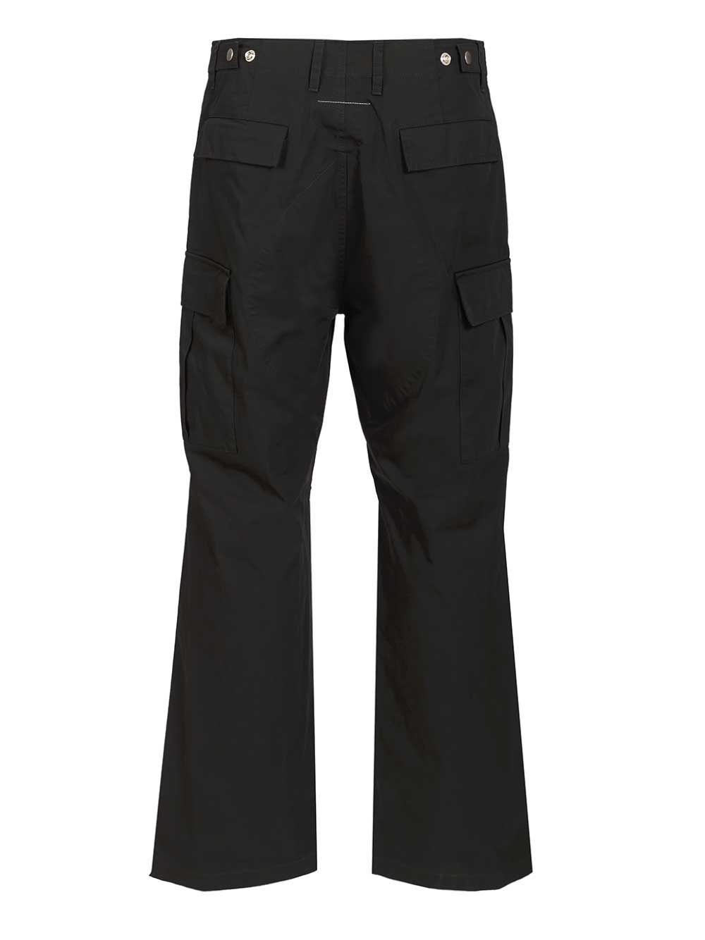 Mm6 Maison Margiela Cotton Cargo Pants Trousers - Black | 6f23df569a3966d3aaab8ea056e9f6f2f4a66c4a