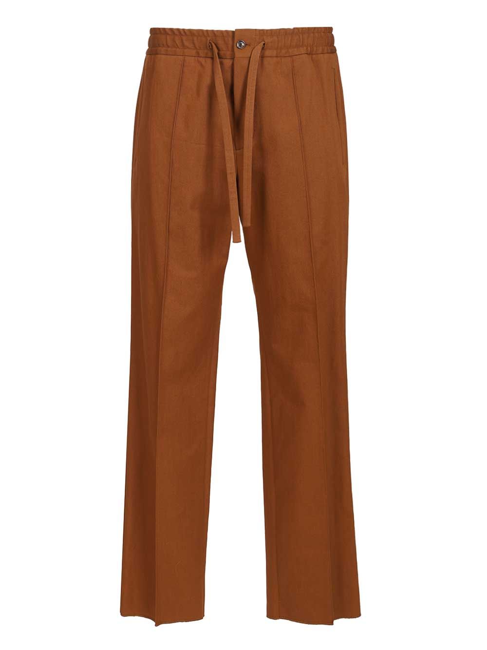 Valentino Garavani Classic  With Pleats Trousers - Brown | 8c23b1fb4abb5425f8c934a177e58266dc6ba6a3