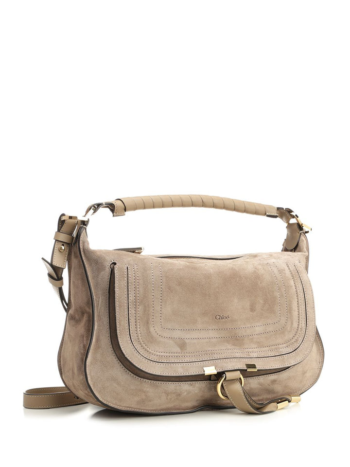 Chloe' Marcie Handbags - Beige | c0c74dd3d1b4c93315437886c727582fed0bdb01